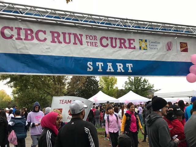 I am a little stiff after 5 kms! #CIBCRunfortheCure #GratefulSurvivorOneandahalfyears #WillContinueTheFight