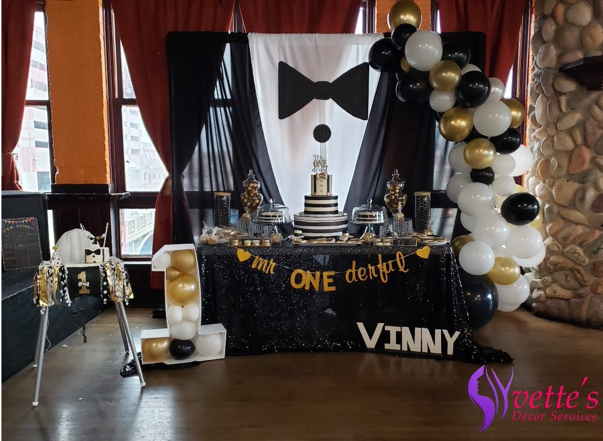 YvettesDecor's tweet photo. Dress to impress for a One-derful party!
#DessertTable #MrOnederful #FirstBirthday #KidsParty #PartyDecoration #Bowtie #CakeTable #Balloons #PartyInspiration #PartyTime #KidsEvent #Desserts #EventPlanner #Celebration #Centerpieces
#Backdrop #Partylinens https://t.co/vY4ryyX3I6
