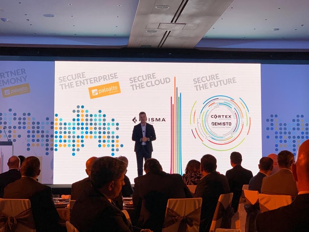 Ercan Aydin on stage at our Partners Award Ceremony at #GITEX2019. Very excited to recognise our partners in the Middle East and Africa