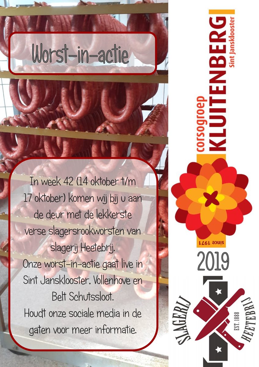 Kluitenberg1's tweet photo. @slagerveno #Lekkerheur #worstinactie19 https://t.co/5Z4RdPzoJn
