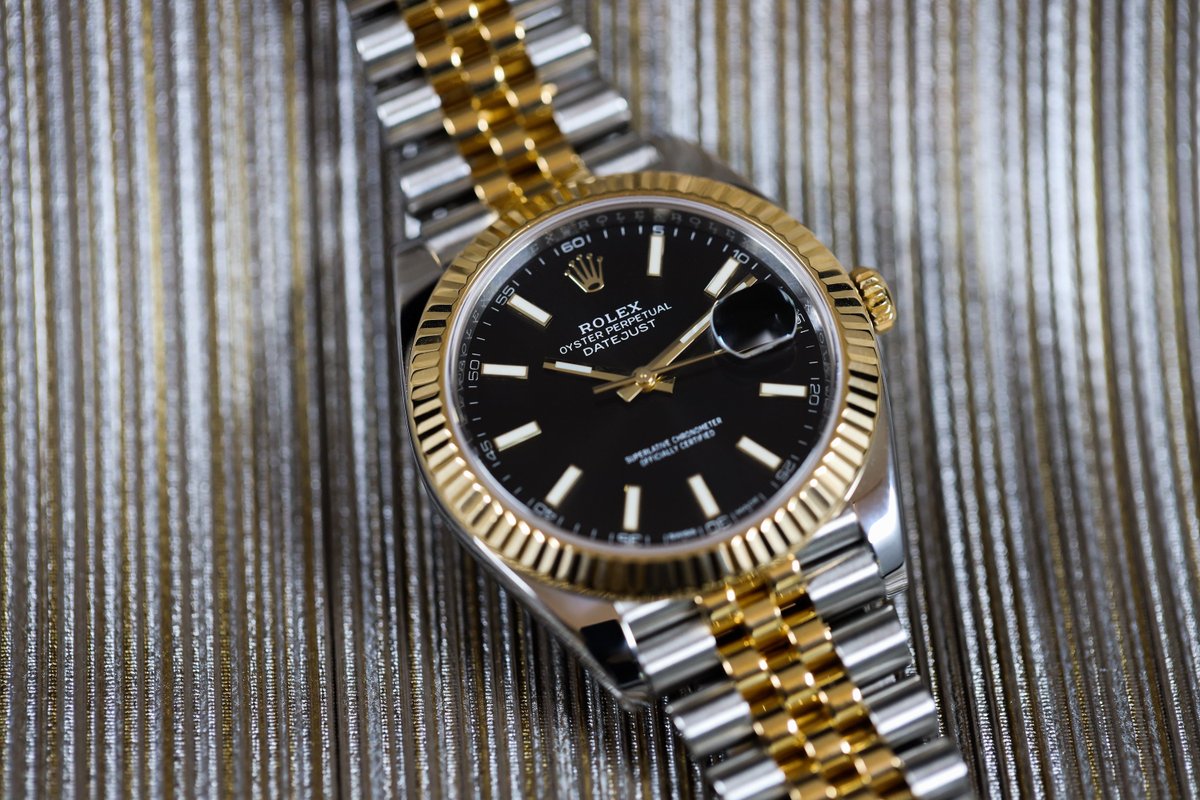 datejust 41 two tone black dial