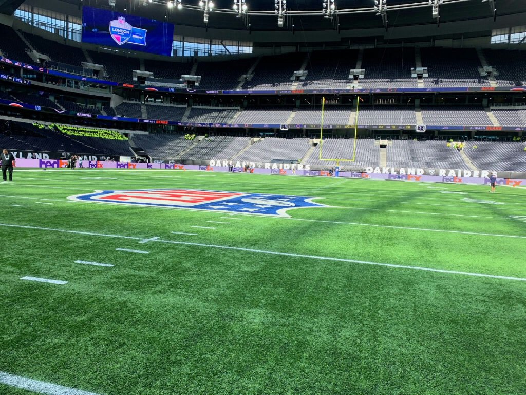 Who else is ready for the first NFL kickoff at the new Tottenham Stadium?!?! WE ARE!!! #NFL <a href="/ChicagoBears/">Chicago Bears</a> <a href="/Raiders/">Las Vegas Raiders</a> <a href="/SpursOfficial/">Tottenham Hotspur</a> #syntheticturf #MoreThanaGame