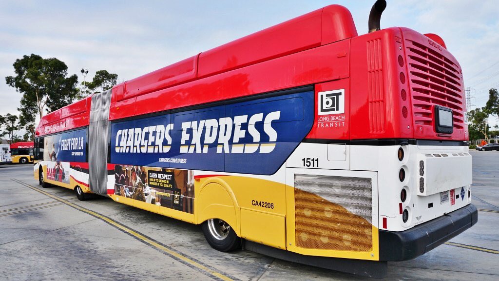 chargersgameday's tweet photo. Skip the traffic and take the #Chargers Express to the game! #DENvsLAC! See you soon! 

Pick up locations: 

Metro Silver Line to the Harbor Gateway Transit Center 

Metro Blue line to the Del Amo Station https://t.co/4xAmcPGuL9