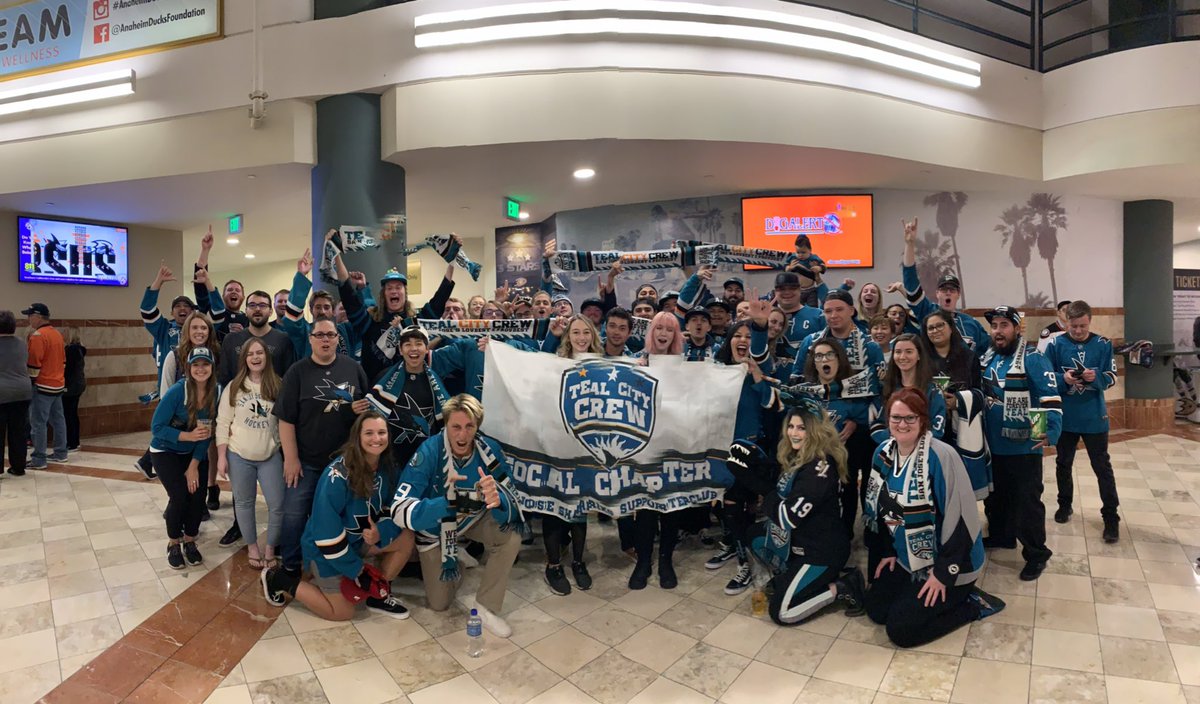 TCCSoCal's tweet photo. We are so thankful for each of you. Yesterday was out of this world it was like a home game! This is how you #TealTogether #TealCityCrewSoCal #SoCalSharksFans https://t.co/ZkYDi3lROP