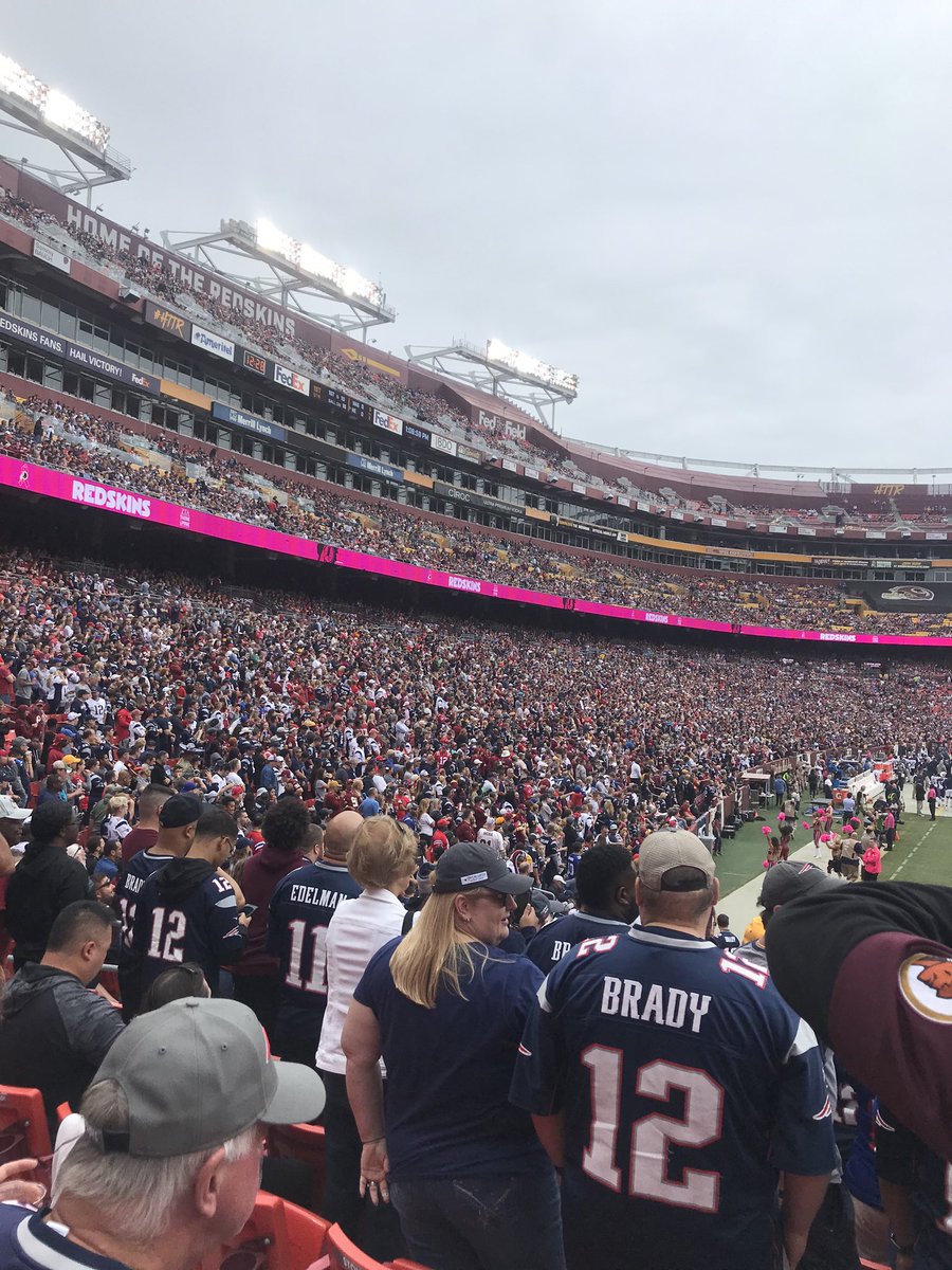 Thank you Daniel Snyder. This is what you’ve brought to the #Redskins. Patriots or insert visiting team home game.