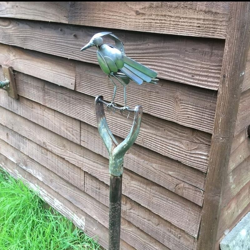 My latest sculpture creations two robins for a friend ! #cutlerysculpture #gardenart #recyled #birdsculpture @bealesteven45 @sonsrap10 @jamesmartinchef @itvanglia