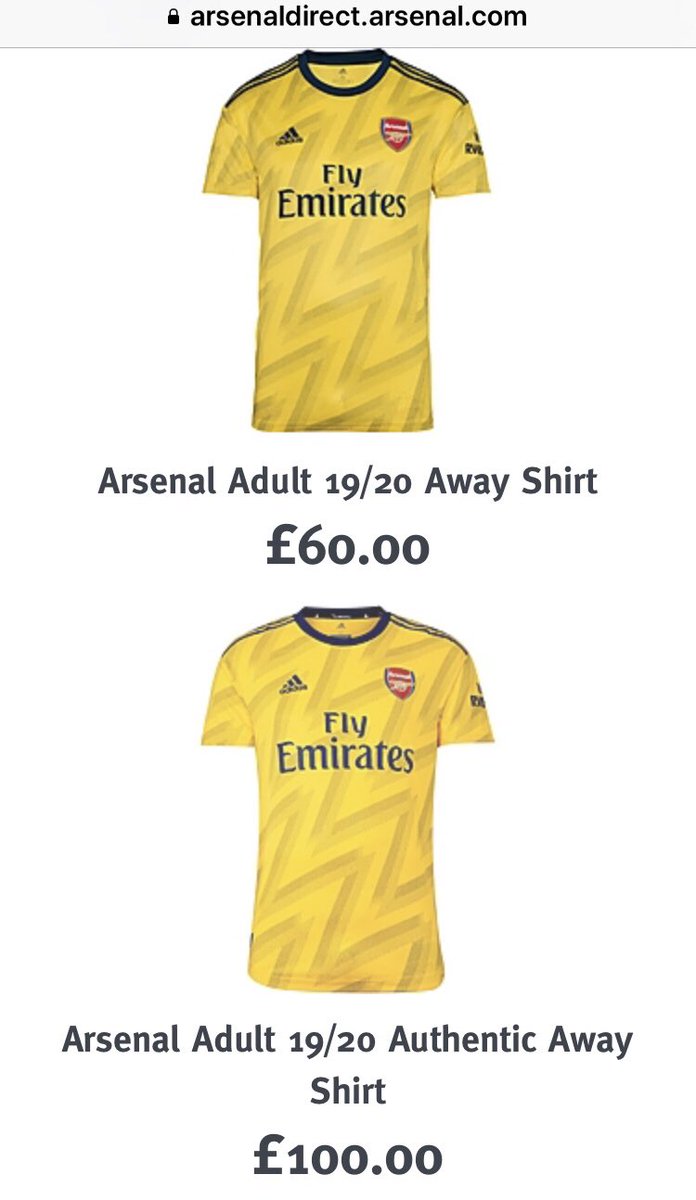 Can anyone spot the difference? What do you get for £60? An ‘unauthentic’ shirt? #arsenal