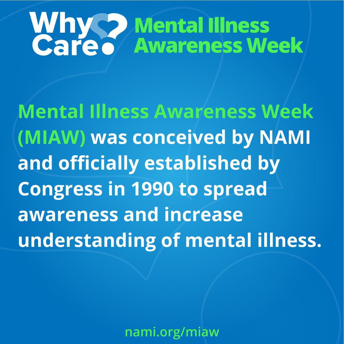 NAMICommunicate's tweet image. Today marks the start of #MentalIllnessAwarenessWeek – and all week long, we’re busting harmful myths about mental illness. 

Today’s fact check: Mental illness isn’t as rare as many think. In fact, 1 in 5 U.S. adults have experienced mental illness in the last year.