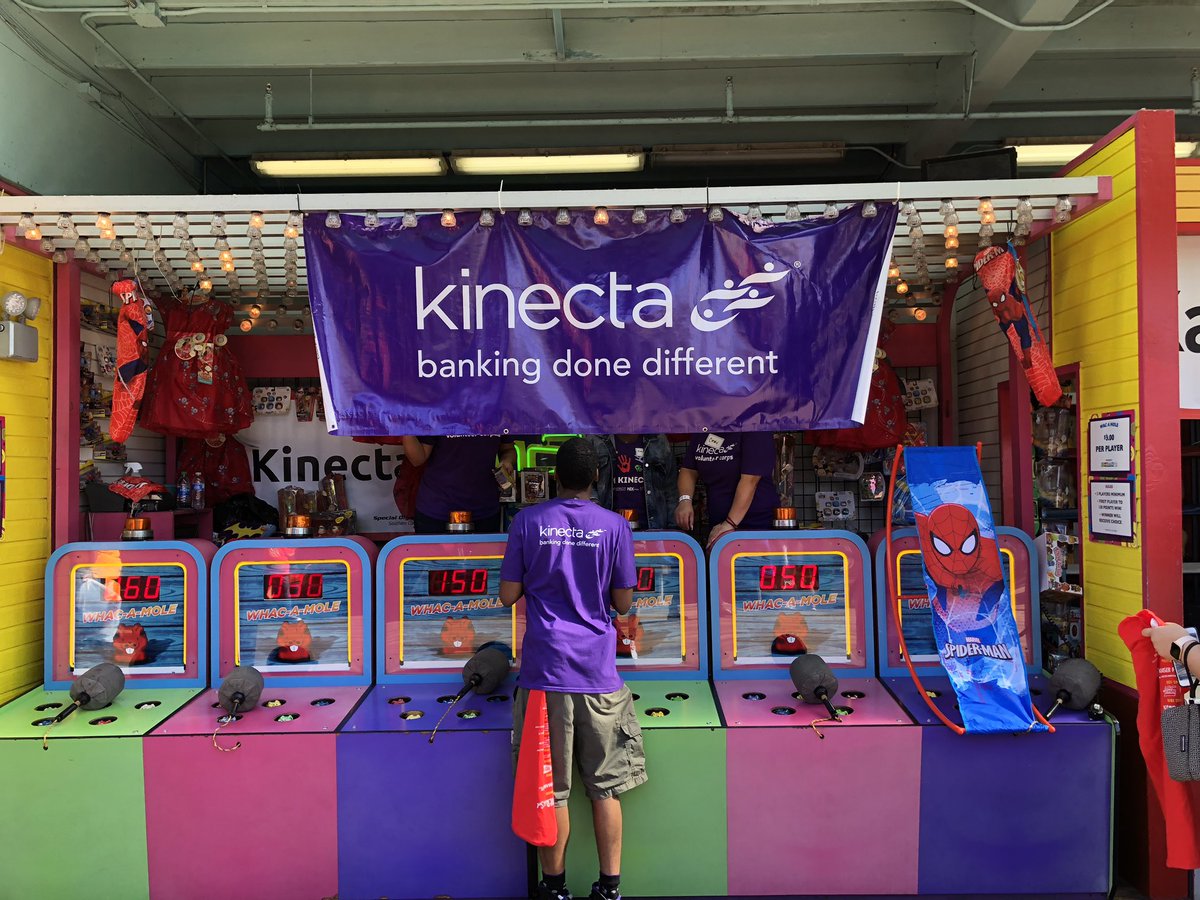 SOSoCal's tweet photo. @kinecta with some game booth action at #PierDelSol! Stop by!! #WeAreSOSC #WacAMole https://t.co/oQzAkcfwLa