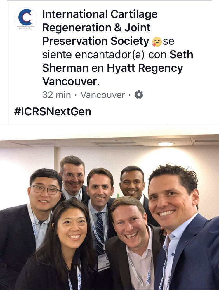 ignaciodallo's tweet photo. A great honor to be part of #ICRSNextGen Committee.@SethLShermanMD @AdamYankeMD @doccasslee @CartilageRepair https://t.co/AU26J62RAK