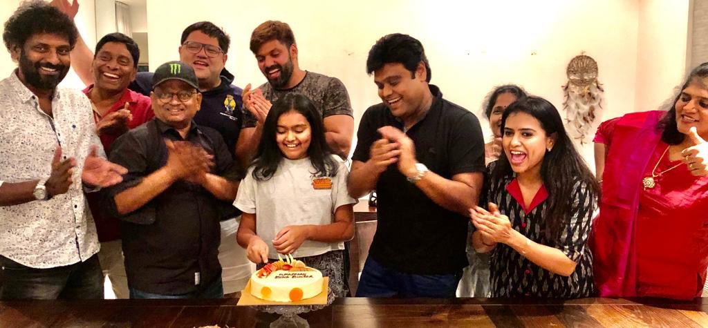 KiranDrk's tweet photo. #Kaapaan get together  @Jharrisjayaraj place... Celebrated with good memories. @anavenkat @LycaProductions @Suriya_offl @arya_offl @sayyeshaa @thondankani @msprabhuDop @prabaka47900101 https://t.co/RsCwNmXtvl