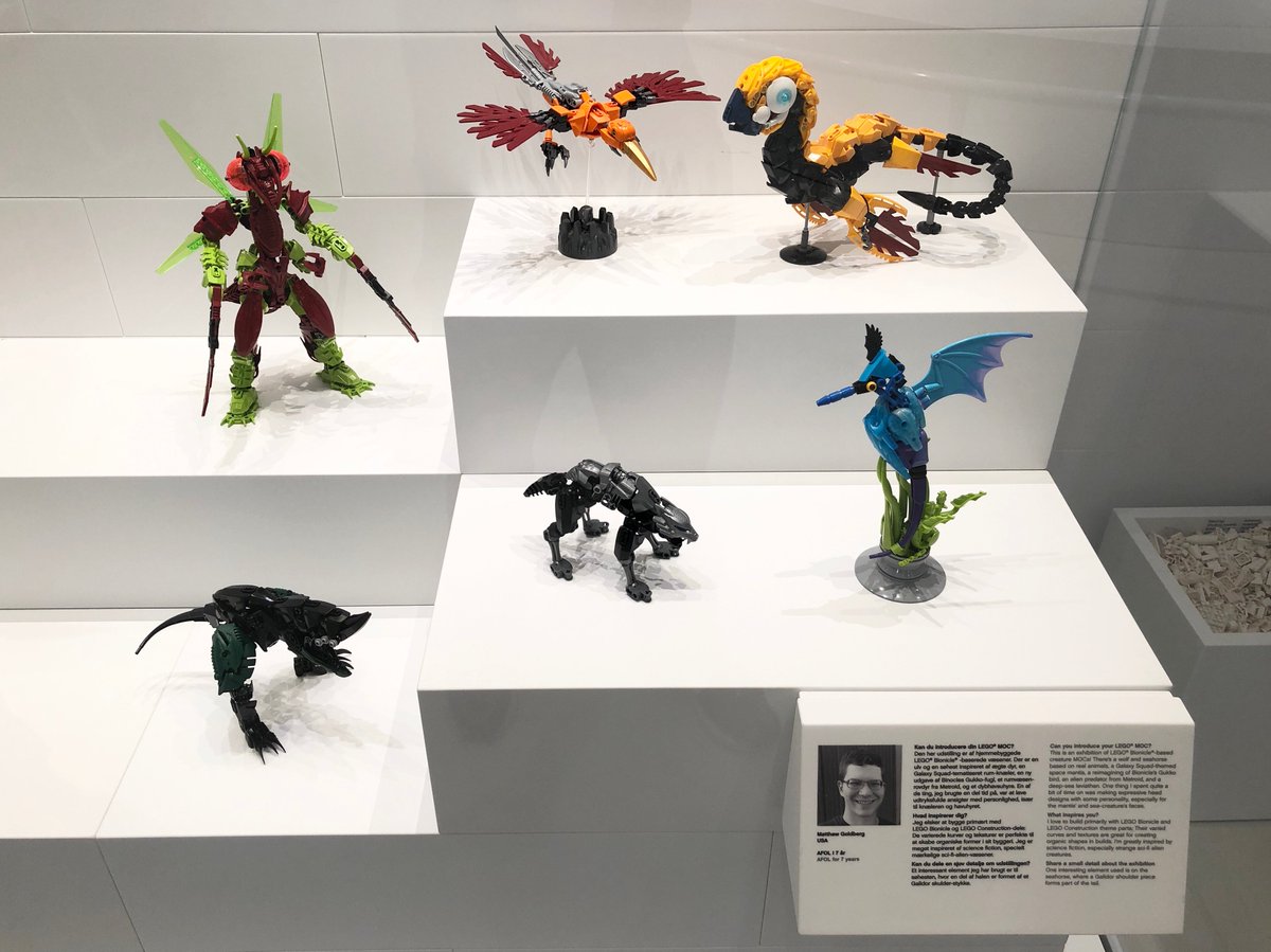ballomnomnom's tweet photo. It was an incredible experience visiting Billund and setting up my MOCs in the #LEGO House Masterpiece Gallery on the 25th! Anyone visiting can see these for the whole next year.

#Bionicle #MOC @LEGO_Group https://t.co/zmjC7AfA5e
