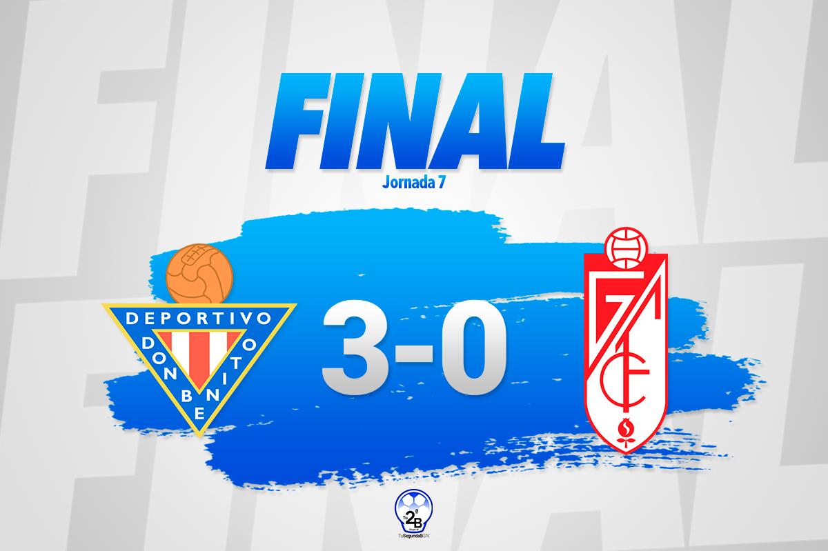 📣 ¡¡FINAL DEL PARTIDO!! | Un doblete de Agudo y un solo tanto de Sillero condenan al filial nazarí.

🔴⚪️ CD Don Benito 3-0 Recreativo Granada 🔴⚪️