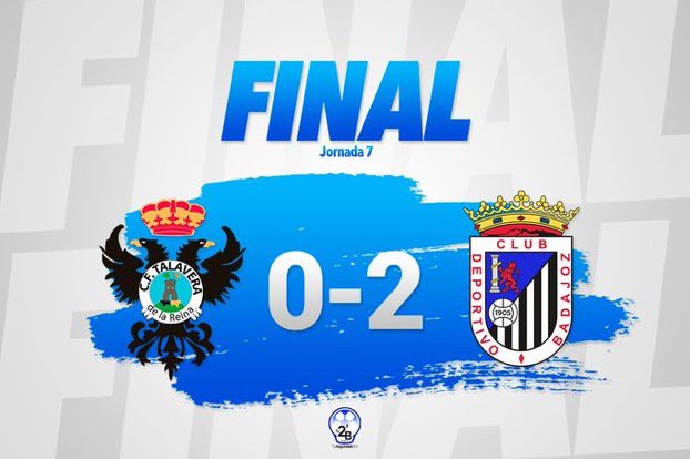 📣 ¡¡FINAL DEL PARTIDO!! | El combinado pacense se lleva los tres puntos de su visita a Talavera de la Reina. Héber y Vázquez marcaron los goles.

🔵⚪️ CF Talavera  0-2 CD Badajoz ⚫️⚪️