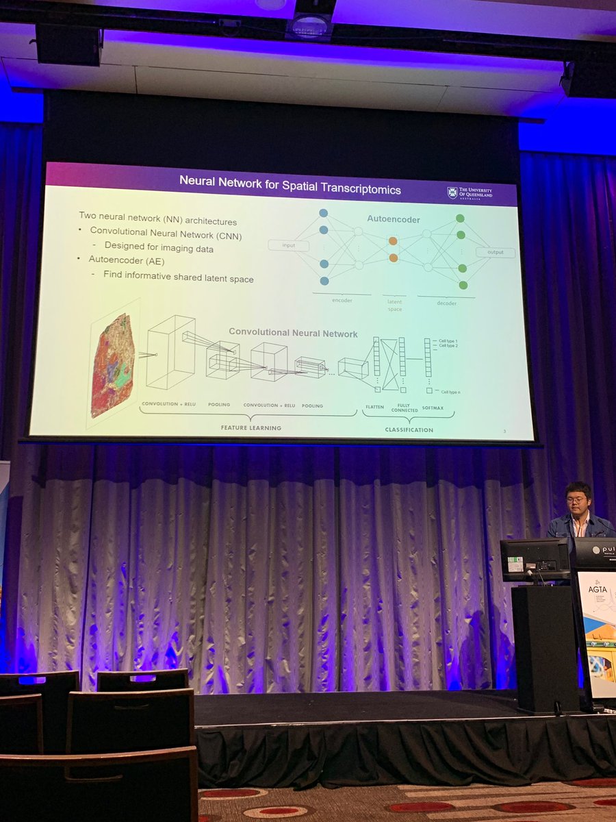 Recently deep learning everywhere but make sense good combination with spatial transcriptome.  #agta19