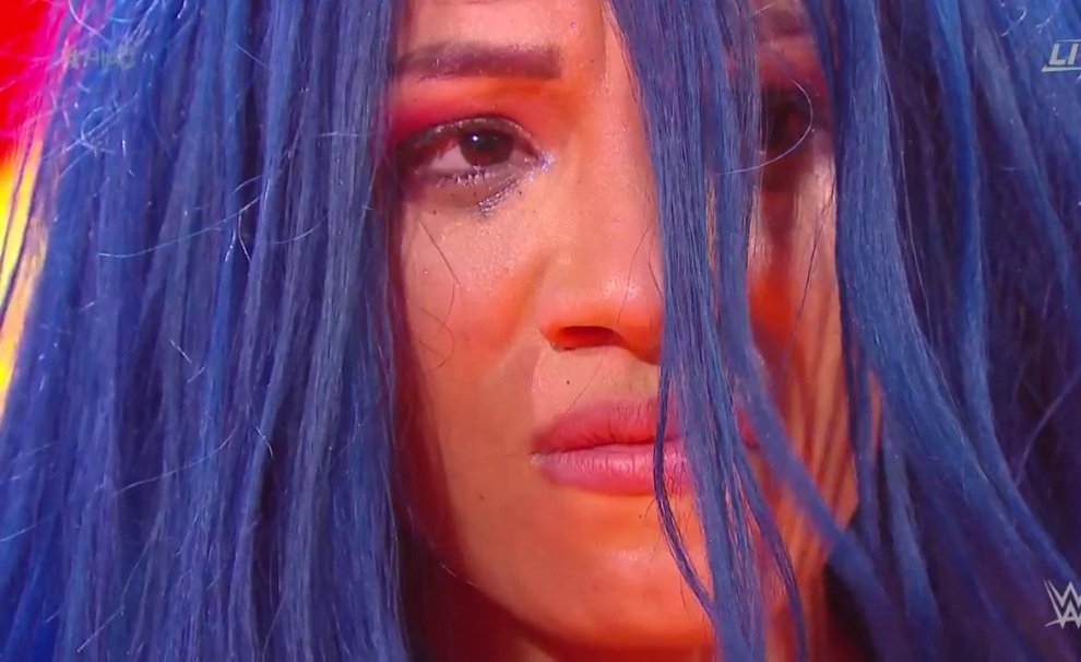 LyndseyLuke's tweet photo. This is the moment when #SashaBanks realized how much she sucks. #BotchQueen #HellInACell 😂😂🤣🤣🤣 https://t.co/xmyEMJCdux