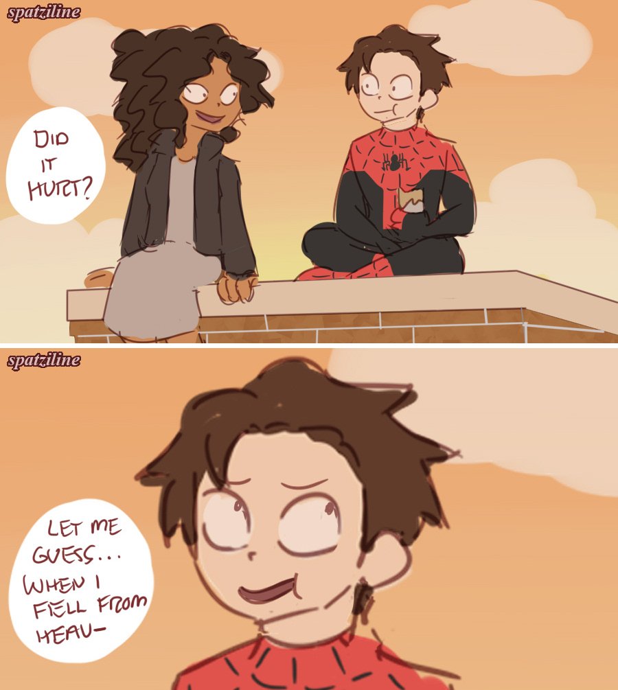 Did it hurt? BASED ON THIS: https://t.co/svswgBM39P #SpiderMan #spideychelle 