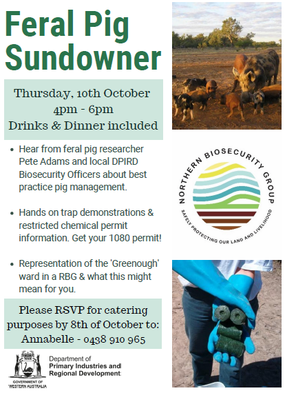 nbg_eo's tweet photo. Feral pigs an issue for you? Or want to know more about Rabbit and Fox control on smaller blocks? Join us for an informative afternoon with some drinks and dinner provided. https://t.co/gdw1MWXjcf