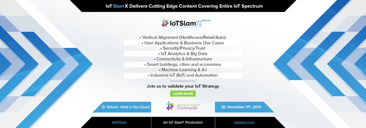 IoTchannel's tweet photo. We have a fantastic program for the tenth IoT Slam planned! Stay tuned! There is still time to get involved! Submit your abstract in by Tuesday to stand a chance of presenting at the coveted @IoTSlam X, virtual event! #IoTCommunity #IoTSlam #IoTSlamX #IoT #IIoT #AI #5G #Edge #DX https://t.co/yQDzG9SZy5