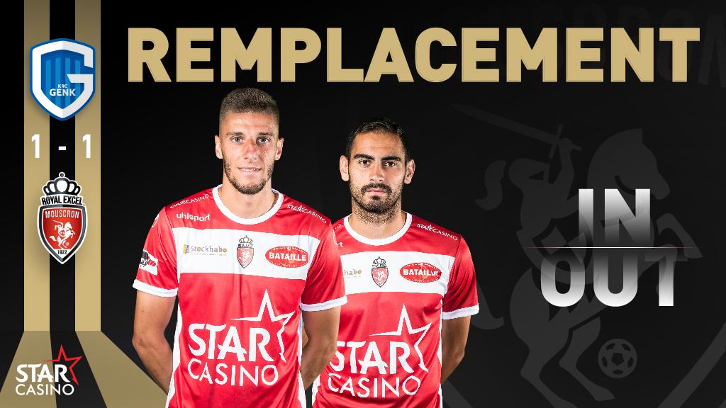 ExcelMouscron's tweet photo. #GNKMOU (79’, 1-1) Deuxième remplacement pour l’Excel:
➡️ Dimitri Mohamed
⬅️ Benjamin Vandurmen https://t.co/4HVWjB10BT