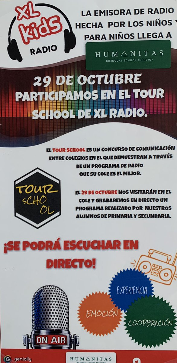 Todo preparado.  <a href="/XlKidsRadio/">XL Kids Radio</a>    <a href="/HBSTORREJON/">Humanitas Torrejón</a> nos visita la radio!!!!!!