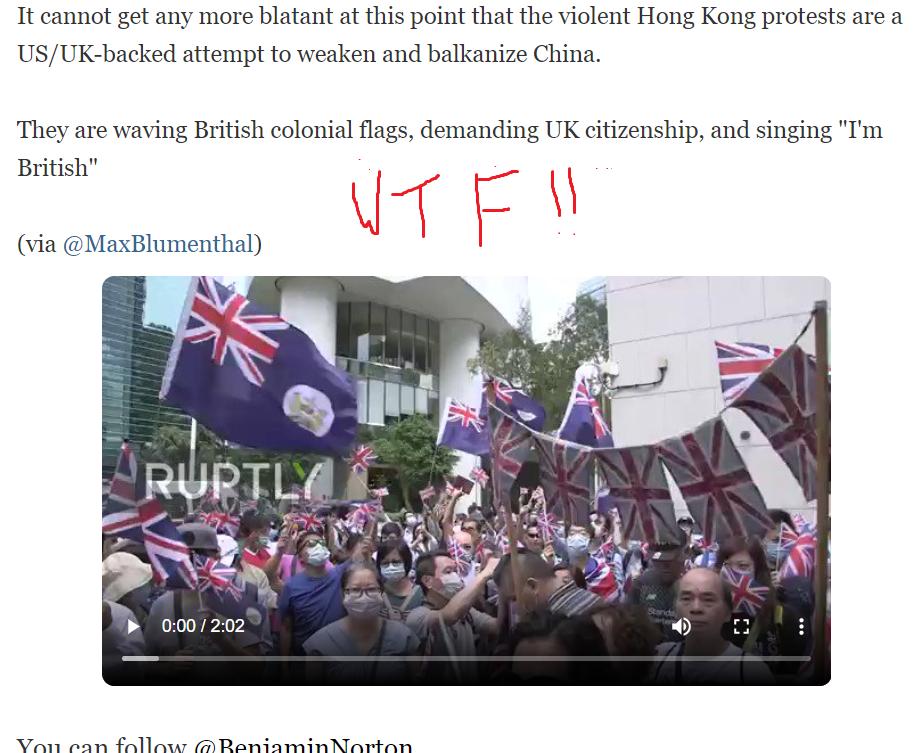 5) Even more ironically, modern tankies support violent police actions in HK, VZ, Nicaragua, Moscow, Syria and any other country that they perceive as leftist (whether they truly are or not is irrelevant)Enter numbskulls like Ben Norton from Greyzone being all  #Bluelivesmatter