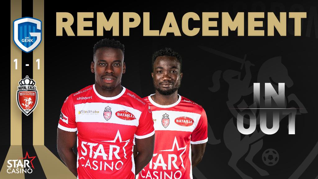 ExcelMouscron's tweet photo. #GNKMOU  (95’, 1-1) Troisième remplacement pour l’Excel:
➡️Jonathan Buatu
⬅️Jonah Osabutey https://t.co/00xJy8846d