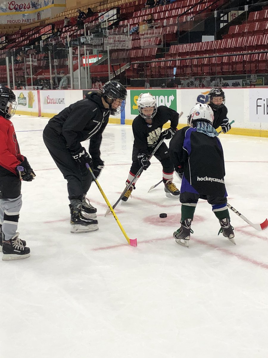 HockeyFemale's tweet photo. Everybody that attended the skills and games session in Fredericton had a great time celebrating #WGIHW yesterday. Then ended the day watching Battle of the Hill part 1. #FSMHF STUWH @UNBWHockey @HC_Women @HockeyCanada @IIHFHockey @HockeyNB https://t.co/yJQCGaDtMy