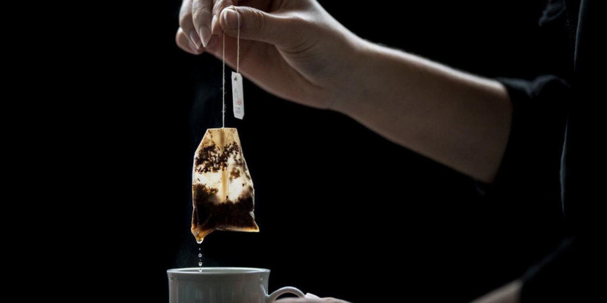 bigthink's tweet photo. "Who drinks from plastic tea bags?" Many of us do, it turns out. https://t.co/Cg6tseMnxT https://t.co/AHOqHb31vP
