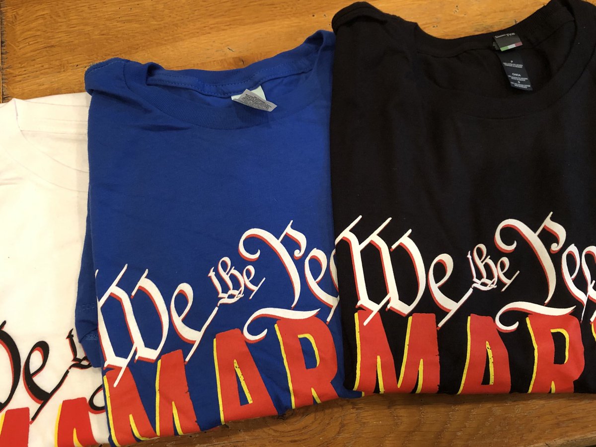 Amy_Siskind's tweet photo. If anyone wants #WeThePeopleMarch merchandise- we sold out of sweatshirts but still white t-shirts in all sizes up to 3XL, black in all sizes except M and L, and blue in small and 2XL. The t-shirts cost $25 plus shipping.  Message me at siskind@thenewagenda.net if you’d like one. https://t.co/AZHv9x3sMr