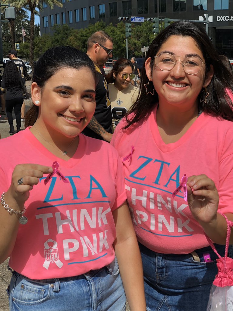 <a href="/CudlmeCopeland/">Noah</a> <a href="/ZTA_AlphaMu/">Zeta Tau Alpha 👑</a> <a href="/ZTAFraternity/">Zeta Tau Alpha</a> <a href="/KappaSigmaPWGM/">Toby H. Taylor</a> <a href="/CudlmeCopeland/">Noah</a> Thought you’d like to know that your backpack tweet was all the rage with Louisiana ZTAs this morning at the Saints’ game in NOLA. Thanks again for the big hype! You’re famous! 😉👑🎀