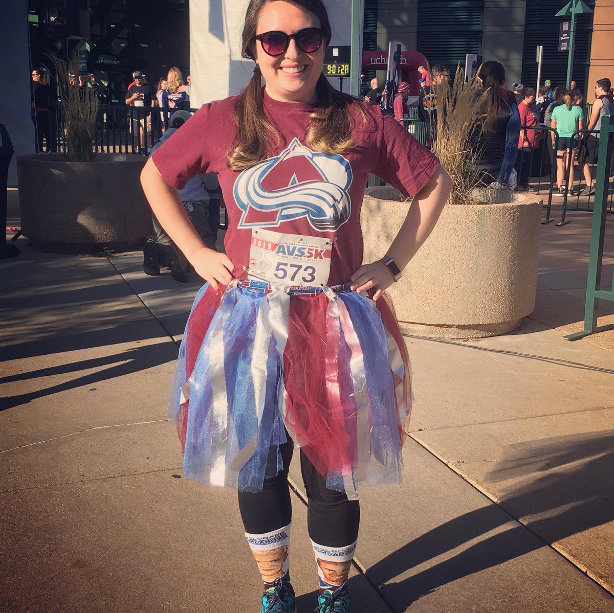 lfrappao's tweet photo. Top line outfit, Left leg/wing Landy sock, right leg/wing Rantanen sock, shirt/center MacKinnon ✅ Meeting John-Michael Likes ✅ Running around the Pepsi Center ✅ Supporting Dawg Nation Hockey ✅ #GoAvsGo #dawgnation #avs5k #hockeystopline @Avalanche https://t.co/O75DbYOxWp