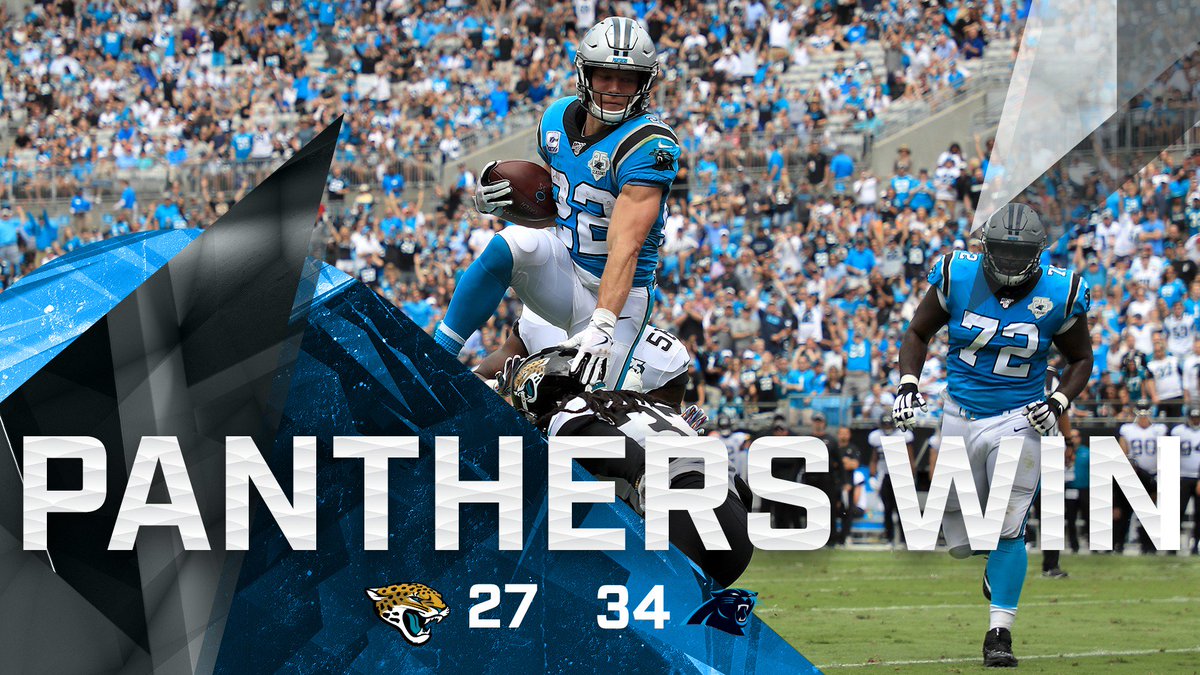 SNFonNBC's tweet photo. The @Panthers beat the Jags to improve their record to 3-2! https://t.co/fOyEJWMOeF