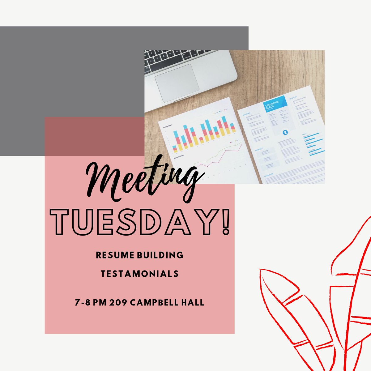 Reminder that we will be having a meeting this Tuesday, October 8th at 7-8 Pm in room 209 of Campbell Hall! 
Come out to hear from current members about their genetic counseling resume building experiences! See you all there!🧬