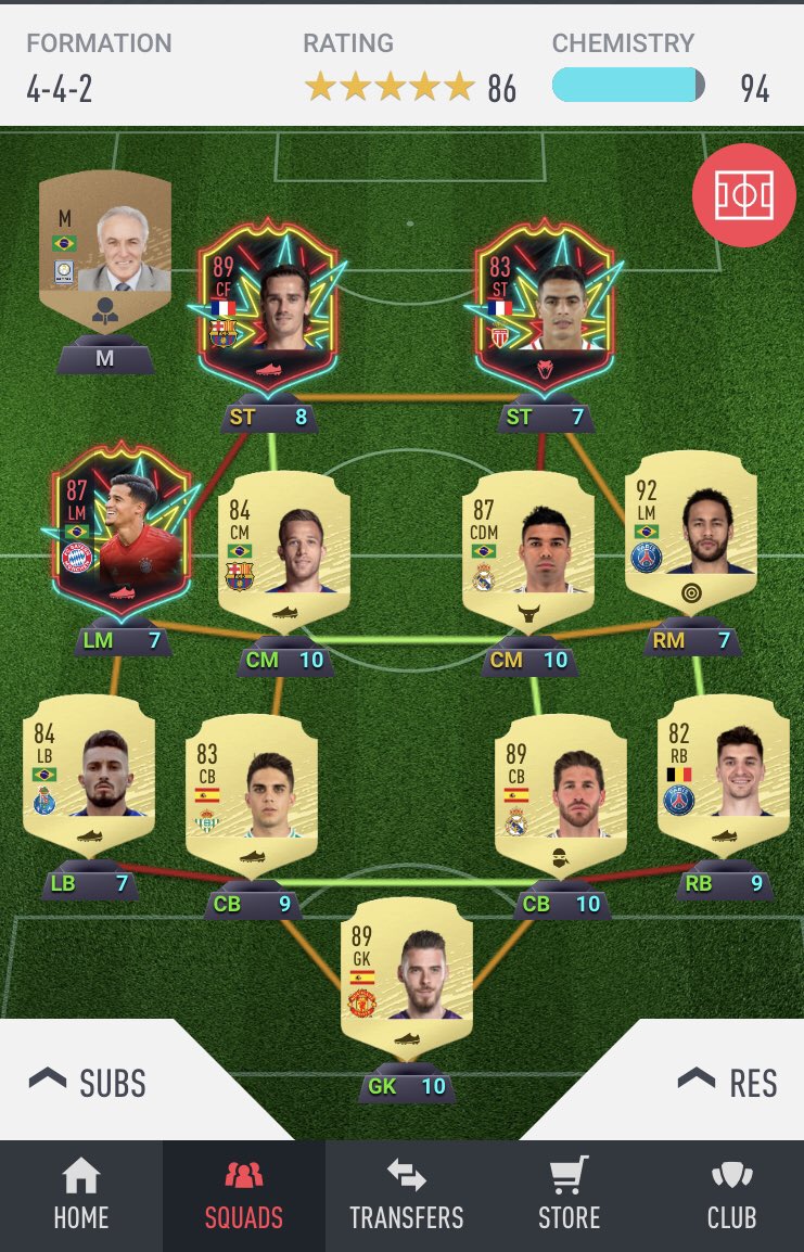 _Craftycity_'s tweet photo. Howโs My Team! Iโve Got Few Hundred K Iโm Flipping With LMK Improvements! #fifa20webapp #fifa20 #FUT20 #futsquad #squad @EASPORTSFIFA https://t.co/UVrGQAQtvF