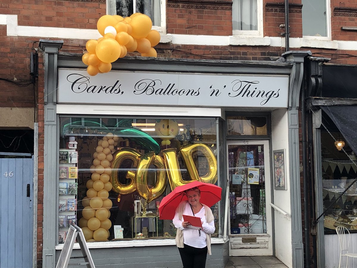 PassTheSmileOrg's tweet photo. And the winner of the local business best window display is... 

Drum roll please...

🌟 Albany Cycles 🌟

Tied in runners-up place were @myrtles_coffee, @weavershouse and Cards, Balloons n' Things. 

#gogold #ChildhoodCancer https://t.co/ok2euo1LWV