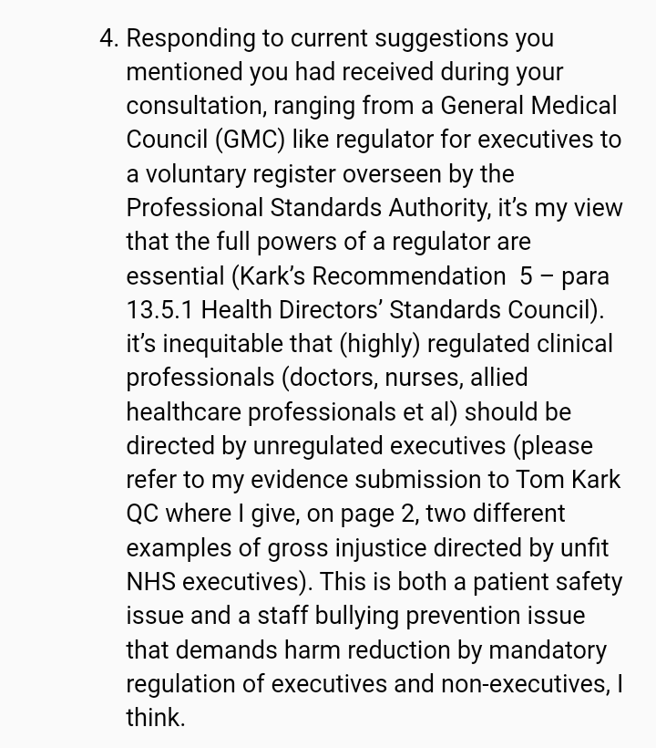 Public_Eye_XVA's tweet photo. A curated* consultation exercise is being undertaken by NHSI/E seeking views on #KarkReview implementation. Last week I (an #NHS 'outsider' with 'inside connections') was invited to give my views⬇>mentioned Kark's recent "ex CEOs donkey sanctuary"!! remark.
*invitation only🙄😔 https://t.co/1UUnZilHUJ