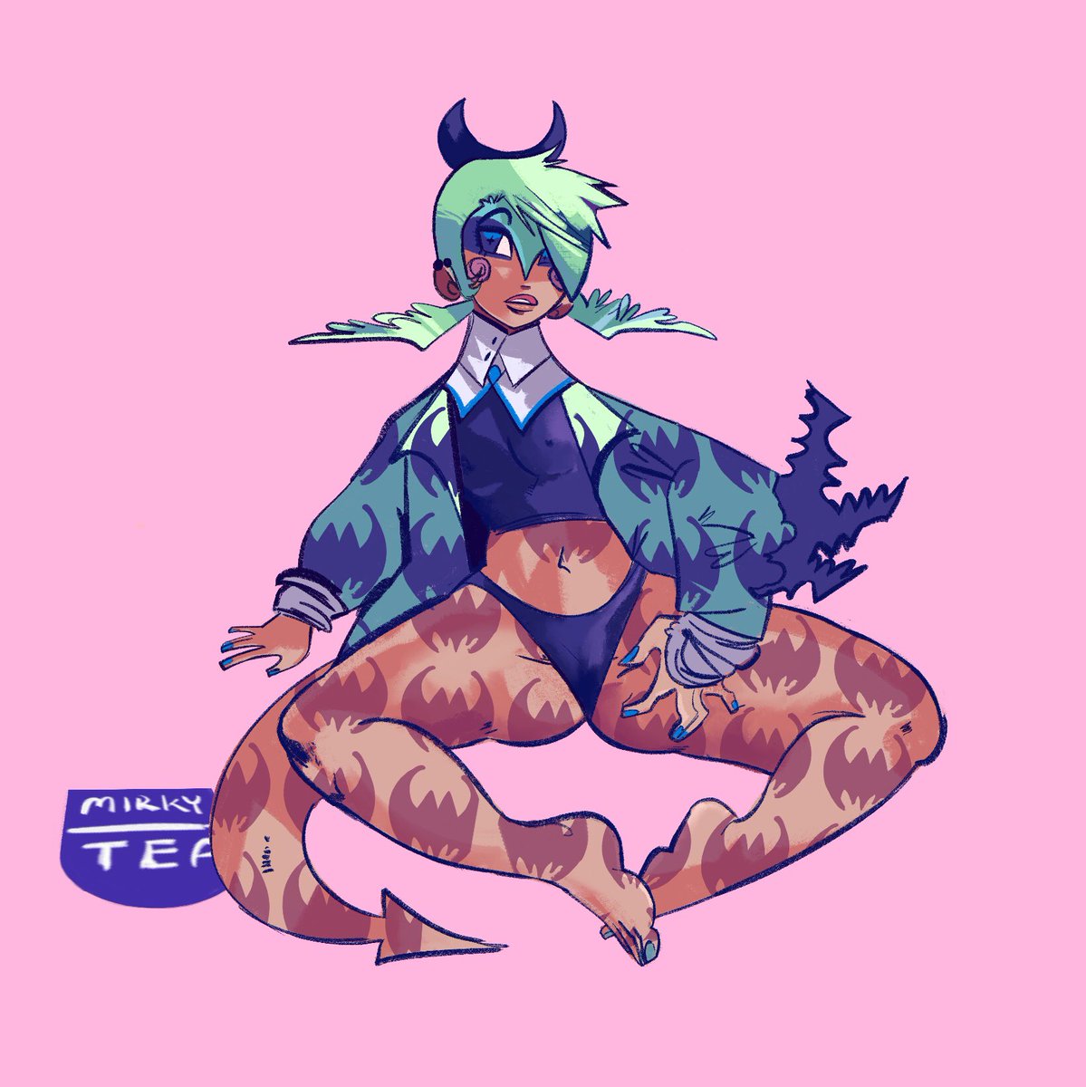 Mirky_tea's tweet photo. Small succubus too late for #cutiesaturday so I guess it’s #cutiesunday lmfaooo
#succubus #monstergirl #headwings #oc #characertdesign #nsfw #demongirl #mirkytea #pinup #pinupgirl https://t.co/Qq3uOmVaRG