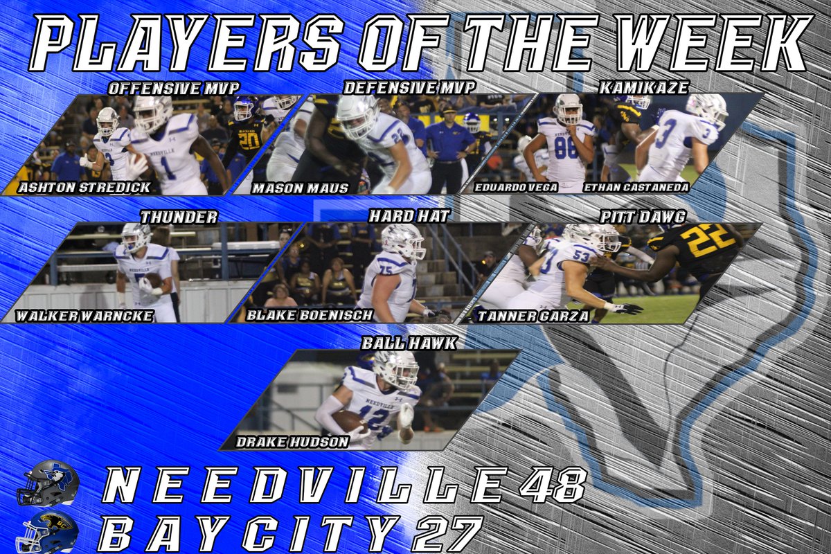 Needville Football (@needvillef) on Twitter photo Congratulations to our Week 6 Players of the Week! <a href="/mrashton24/">ashton</a> <a href="/mason_maus/">Mason Maus</a> <a href="/castanedae_/">Ethan Castaneda</a> <a href="/walkerwarncke/">Walker Warncke™️</a> <a href="/BlakeBoenisch/">Blake Boenisch</a> <a href="/GarzaTanner/">TannyyG</a> <a href="/DrakeHudson12/">Drake Hudson</a> & Eduardo Vega #BeUncommon Congratulations to our Week 6 Players of the Week! <a href="/mrashton24/">ashton</a> <a href="/mason_maus/">Mason Maus</a> <a href="/castanedae_/">Ethan Castaneda</a> <a href="/walkerwarncke/">Walker Warncke™️</a> <a href="/BlakeBoenisch/">Blake Boenisch</a> <a href="/GarzaTanner/">TannyyG</a> <a href="/DrakeHudson12/">Drake Hudson</a> & Eduardo Vega #BeUncommon