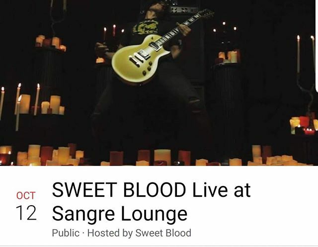 NEXT Saturday, SWEET BLOOD Live at Sangre Lounge in Boca Raton FL. Come party with Sweet Blood and celebrate Kris Gainer's Birthday, 27 Forever... bit.ly/2IpCKs7