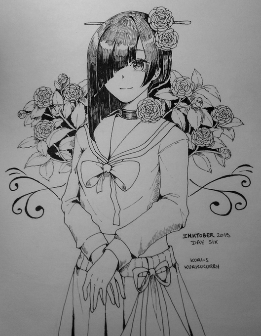 OC: Camélia

#inktober #Inktober2019 #inktoberday6 