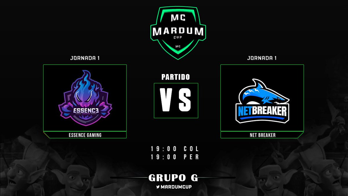 #MC | MATCHDAY

⚔ Essence Gaming - Net Breaker 
📆 06/10/19 
⏰ 19:00 🇨🇴 | 🇵🇪 19:00