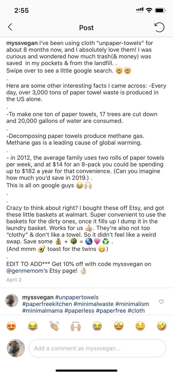 I’ve been using these “unpaper” towels for over a year now. ♻️

So here’s a old post from the gram✨ 

#makelaundrynotlandfill #mindyourwaste #lowwasteliving #zerowastevegan #reducereusebeforeyourecycle