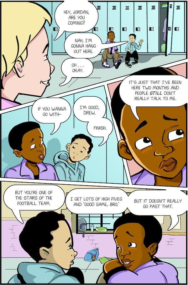 A  #GraphicNovel by  @JerryCraft delves into the world of microaggressions kids of color often have to endure as they navigate through the world. This particular story takes place during Jordan's 1st year at a prestigious private school & how he manages to stay true to himself.