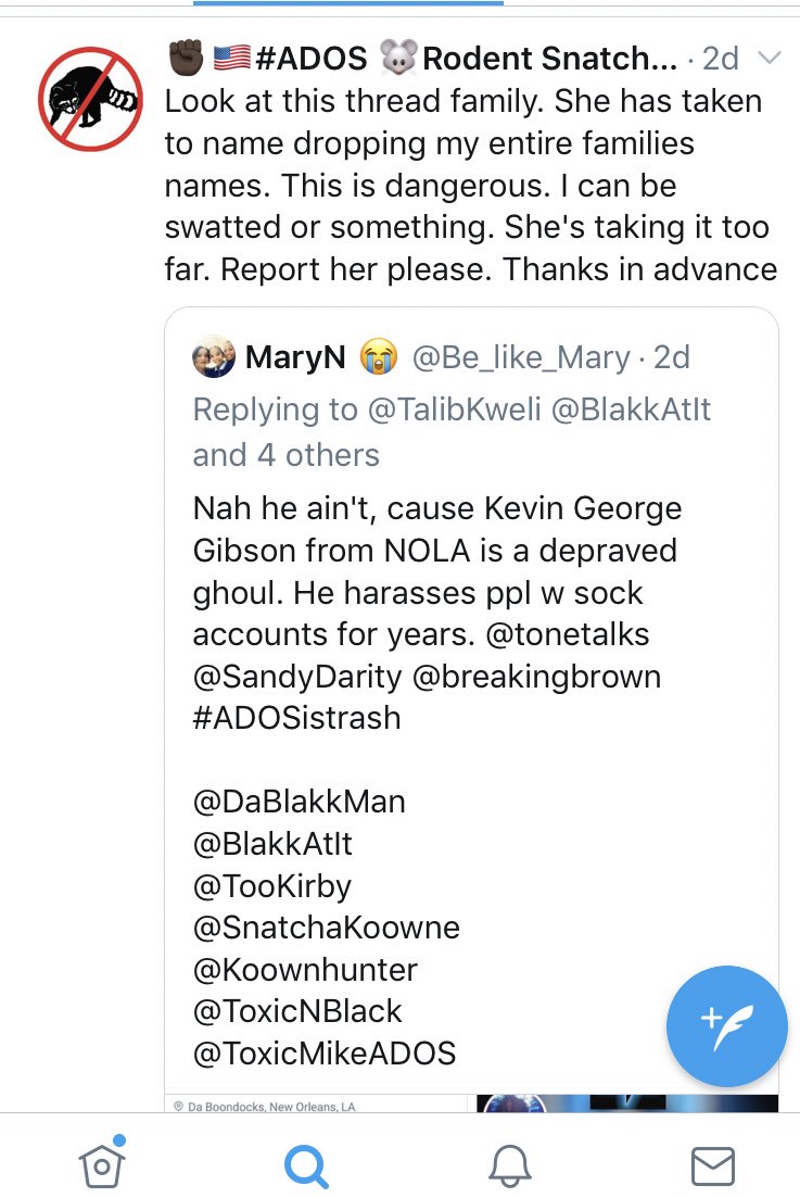 DanaWhitePower's tweet photo. @LongTiddyMary @keithstrouse @TalibKweli @KoownHunter @DorylusSiafu @KoownRemover @BlackNToxic @SnatchAKoowne Ha ha #HeShook 😂✊🏿✊🏻✌🏿✌🏻 https://t.co/aATufywUG4
