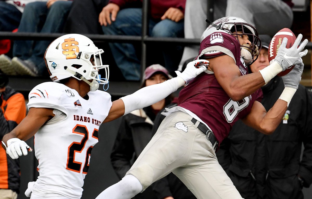 FrankGogola's tweet photo. Montana WR Samori Toure (@samori_toure) had a career-high 188 receiving yards and 1 TD catch in the Grizzlies' win over Idaho State. The junior from Portland, Oregon, is fourth in the Big Sky and 13th in the FCS with 539 receiving yards.

Photo from @dry_martino. #GrizFB https://t.co/Xbj0W4jPRP