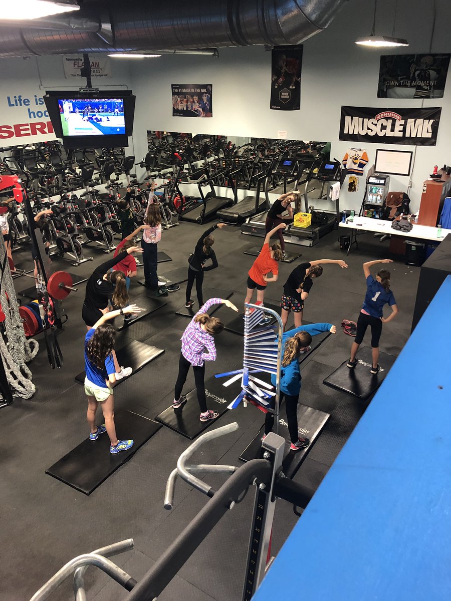 SAOHockey's tweet photo. Another day filled with sessions for girls hockey @IIHFHockey #wgihw Athletic Stretch #increasedmobility #decreaseriskofinjury #increaserangeofmotion dry land sessions up next! @yxecometshockey @BladesHockey @SaskatoonMHA @sask_hockey https://t.co/sfV90QAgJ5