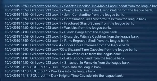 RiftEu's tweet photo. 🚨 #DCUO leagues of the EU server 🚨

Keep an eye out for this player! They cleared out some of our banks as soon as they were promoted to a rank with access. They waited 87 days for a promotion to do this so they are patient and they will pretend to be loyal, DON’T INVITE!! https://t.co/4exzwmU5tZ