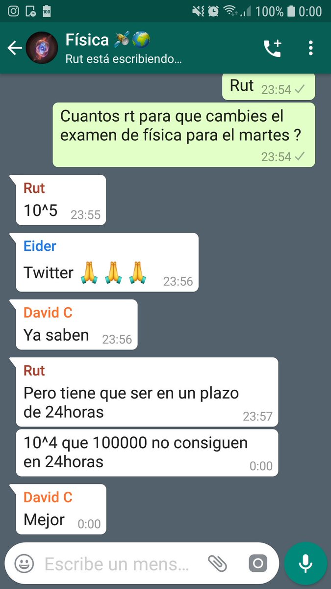 10.000 rt para que me cambien el examen de física, Twitter haz tu magia 🙏🙏