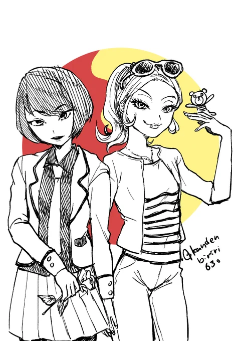 カガミとクロエ#MiraculousLadybug 